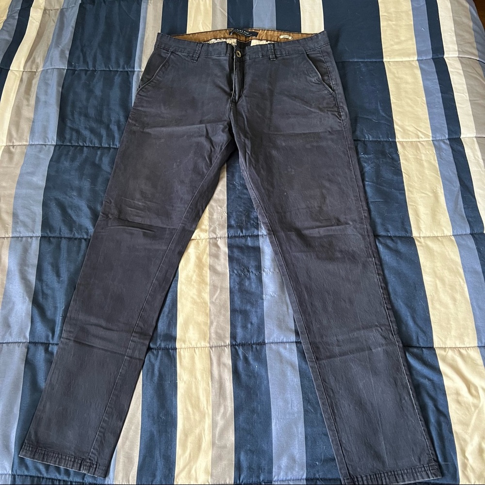 Zara Man Travel Pants Extremely Comfortable Taper Stretch Chino 34x32